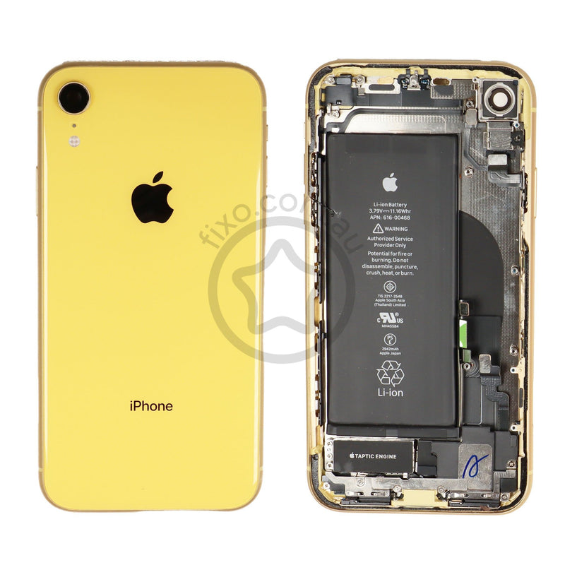 iPhone XR Rear Glass Housing and Frame with Battery in Yellow