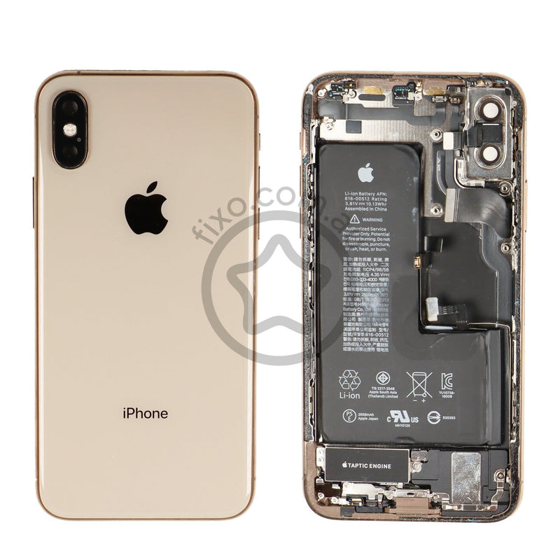 iPhone XS Rear Glass Housing and Frame Assembly with Battery in Gold