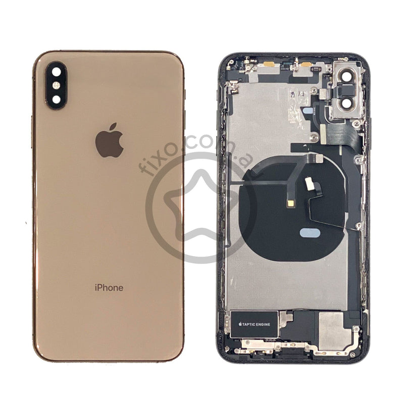 Second Hand iPhone XS Max Rear Glass / Stainless Steel housing in gold