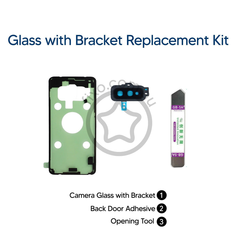 Samsung Galaxy S10e DIY Camera Lens Glass in Bracket  Repair Kit - Prism Black